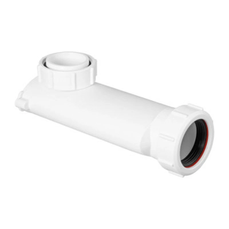 Image of McAlpine WV-1 Bath Space-saver. 1.5" BSP female inlet nut x 1.5" universal compression outlet White
