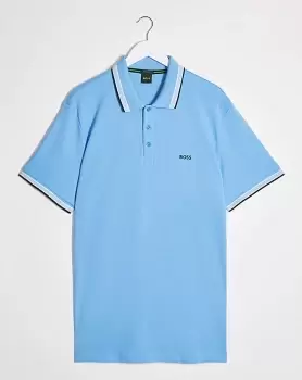 Image of BOSS Bright Blue Short Sleeve Paddy Polo