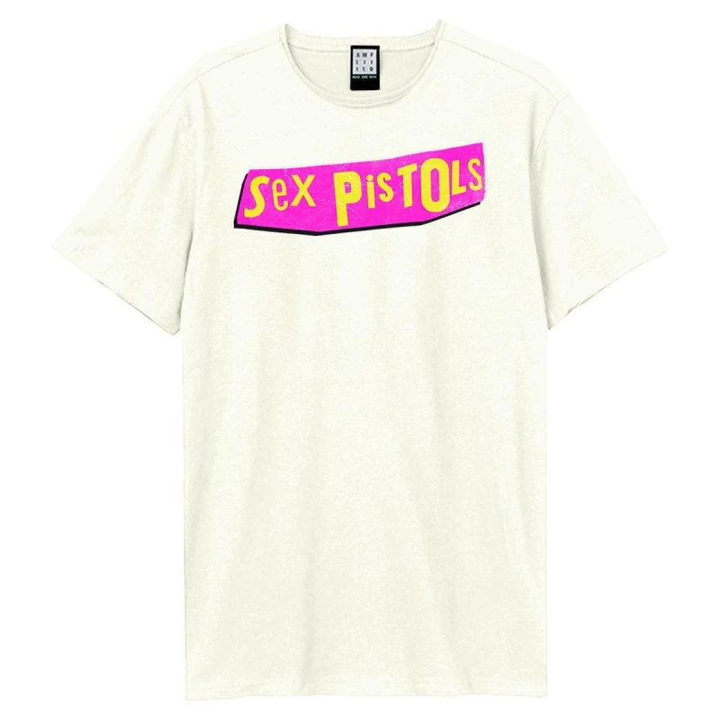 Image of Amplified Amplified Men Logo Driver Sex Pistols T-Shirt in White Size: X-Small White XS Male 5063377027037