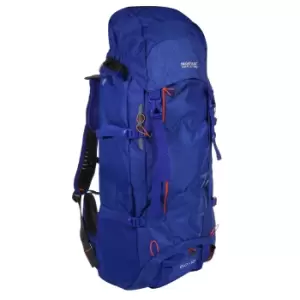 Image of Regatta Blackfell III 60+10L Expandable Rucksack (One Size) (Surfspray Blue/Blaze Orange)