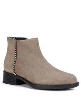 Image of Geox Resia P Suede Ankle Boot - Beige