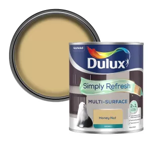 Image of Dulux Simply Refresh Multi Surface Honey Nut Eggshell Paint 750ml