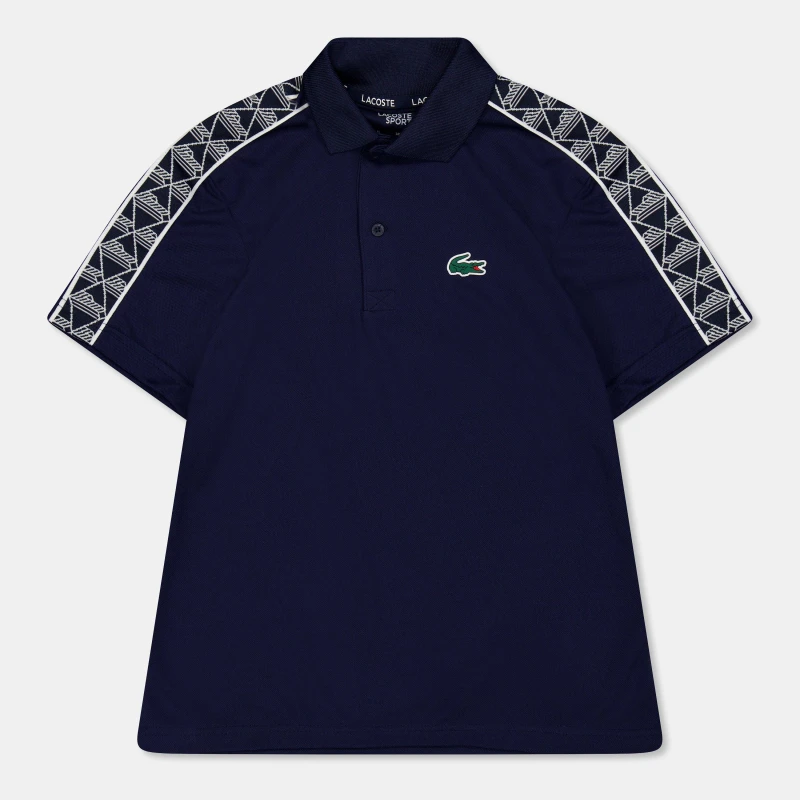 Image of Lacoste Short-Sleeve Polo Shirt Navy Blue male 12 Years