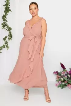 Image of Ruffle Bridesmaid Wrap Dress