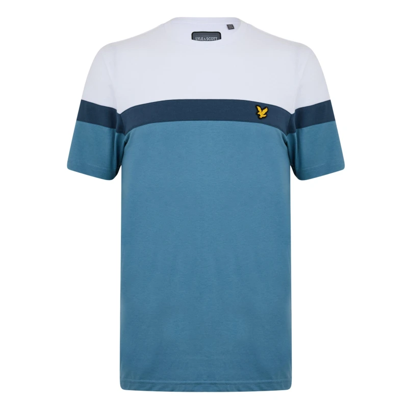 Image of Lyle and Scott Striped T-Shirt 2 Pack Mens Short Sleeve Performance T-Shirts S Multi 68786969350