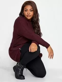 Image of Yours Side Zip Jumper Damson, Purple, Size 30-32, Women