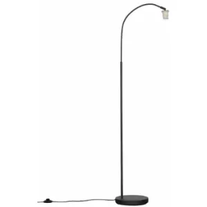 Image of Minisun - Metal Curved Floor Lamp Base - Dark Grey