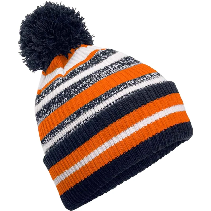 Image of Beechfield Beechfield Men Multi-Sport Fan Pom Pom Beanie in Dark Navy Dark Navy One Size Male 5063703148436