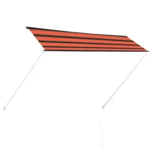 Image of Vidaxl Retractable Awning 300X150cm Orange And Brown