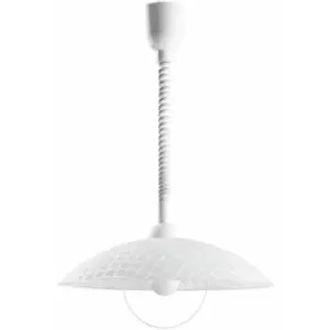 Image of Pendant Light Colour White Shade White Clear Glass With Structure Bulb E27 1x60W