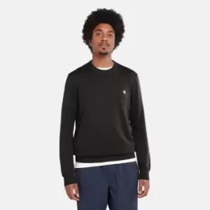 Image of Timberland Williams River Crewneck Jumper For Men In Black Black, Size M