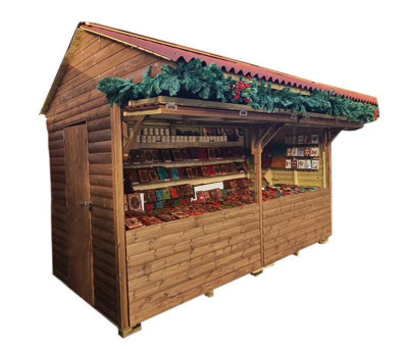 Image of Churnet Valley Garden Furniture Ltd 4M X 2M Edingburgh Chalet - Timber - L305 X W430 X H290 Cm - Minimal Assembly Required