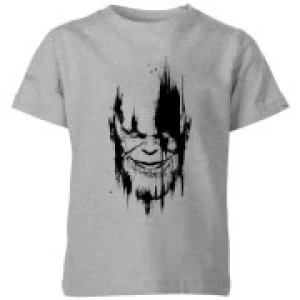 Image of Marvel Avengers Infinity War Thanos Face Kids T-Shirt - Grey - 5-6 Years