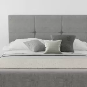 Image of Aspire - Caine Upholstered Headboard, Eire Linen, Grey - Headboard 60cm Size Small Double (120x190)