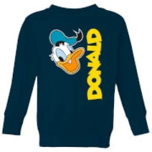 Image of Disney Donald Duck Face Kids Sweatshirt - Navy - 9-10 Years