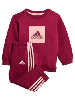 Image of Boys, adidas Originals Infant 3 Stripe Logo Jog Set - Purple, Size 3-4 Years