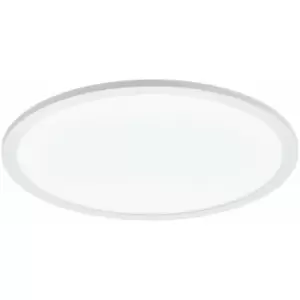 Image of Flush Ceiling Light Colour White Shade White Plastic Bulb LED 19.5W Included