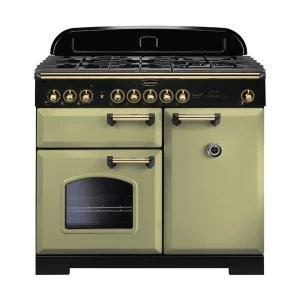 Image of Rangemaster 114770 CDL100DFFOG-B Classic Deluxe 100cm Dual Fuel Range Cooker O Green-B