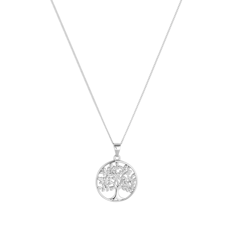 Image of Simply Silver Sterling Silver 925 Silver Tree of Life Pendant Jewellery Sets One Size Silver 71581011000