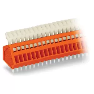 Image of Wago 233-502 2 Pole 6A 2.54mm Push Button PCB Terminal Block Orange