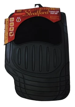 Image of Stratford Luxury Car Mats - Carpet & PVC - Black - 4 Piece 6343 MAYPOLE