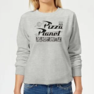 Image of Toy Story Pizza Planet Logo Womens Sweatshirt - Grey - M