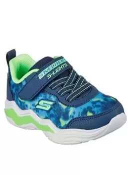 Image of Skechers Toddler Boys Erupters Iv Lighted Trainer, Navy, Size 4 Younger