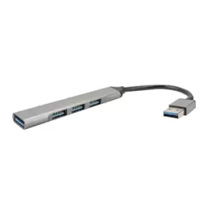 Image of 4smarts 4in1 Hub USB-A to 3x USB-A 2.0 and 1x USB-A 3.0 space grey