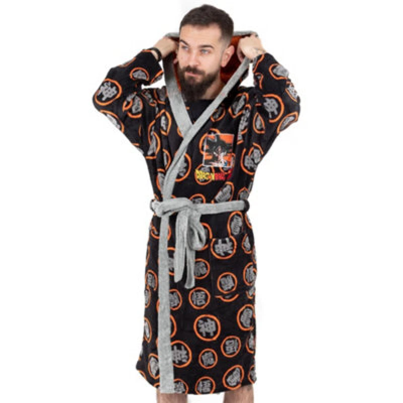 Image of Dragon Ball Z Bathrobe Black male