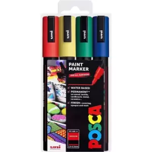 Image of POSCA Markers PC-5M Set of 4 Primary Colours, none