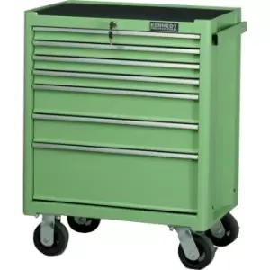 Image of Green 7-Drawer Professional Roller Cabinet