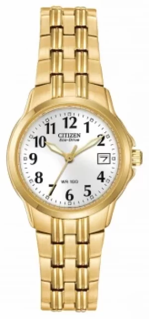 Image of Citizen Womens Silhouette Sport Eco-Drive Gold IP Watch