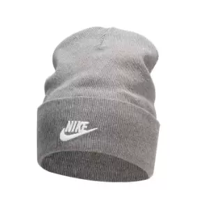 Image of Nike Tall Cuff Futura Beanie, Carbon Heather/white