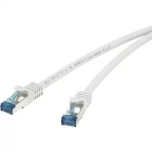 Image of Renkforce RF-4145298 RJ45 Network cable, patch cable CAT 6A S/FTP 20.00 m Grey incl. detent, Flame-retardant