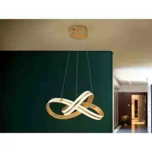 Image of Schuller Lazas - Integrated LED Pendant Light, Gold Leaf