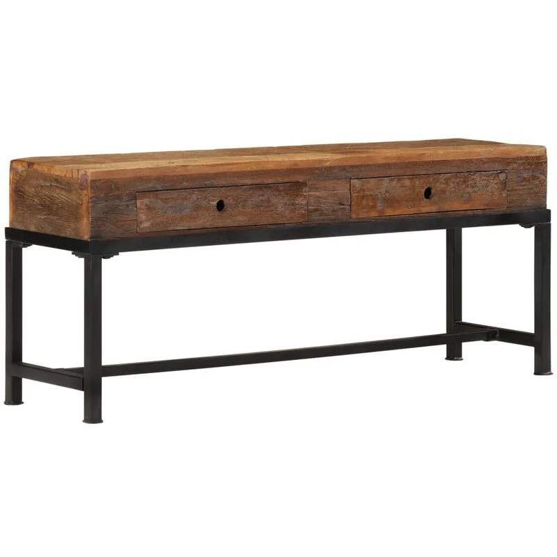 Image of Vidaxl TV Cabinet 110X30X46cm Solid Wood Reclaimed, Brown 351124