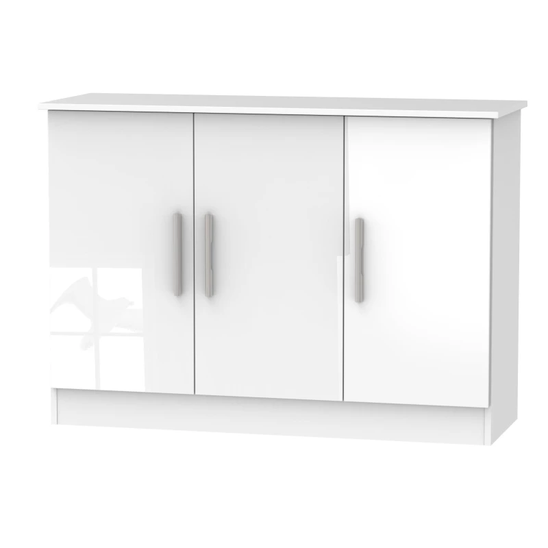 Image of Ready Assembled 2 U Trent 3 Door Sideboard (Ready Assembled) White