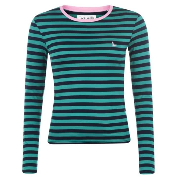 Image of Jack Wills Lichford Long Sleeve Stripe T Shirt - Blue