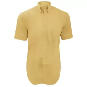 Image of Kustom Kit Mens Short Sleeve Corporate Oxford Shirt (15.5inch) (Light Blue)