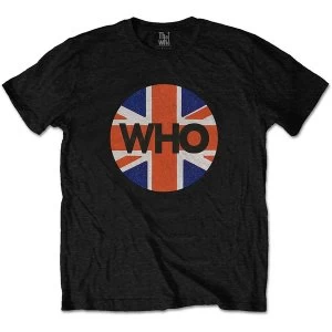 Image of The Who - Union Jack Circle Unisex Medium T-Shirt - Black