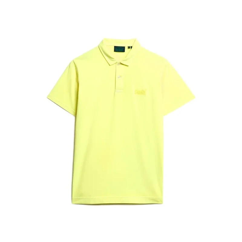 Image of Superdry Jersey polo shirt Superdry Essential Logo Neon Jaune Male L