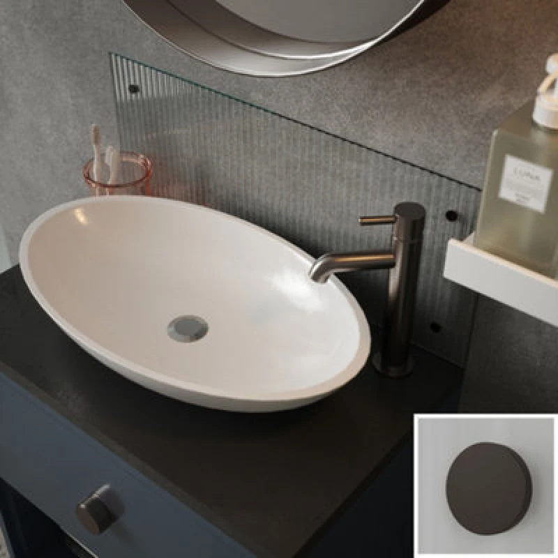 Image of Clear Fluted Glass Bathroom Splashback With Bronze Caps 250 X 500 X 4Mm, Clear SB54328