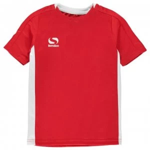 Image of Sondico Fundamental Polo T Shirt Junior Boys - Red/White