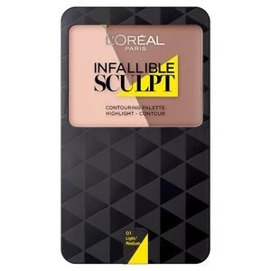 Image of LOreal Infallible Sculpt Contour Palette Light/Medium 10g Brown