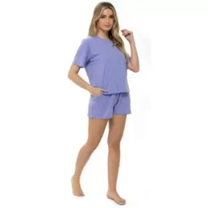 Image of Foxbury Ladies/Womens Boxy Marl Pyjama Set (8-10 UK) (Blue Marl)