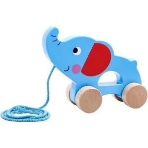Image of Elephant Wooden Pull Along Toy