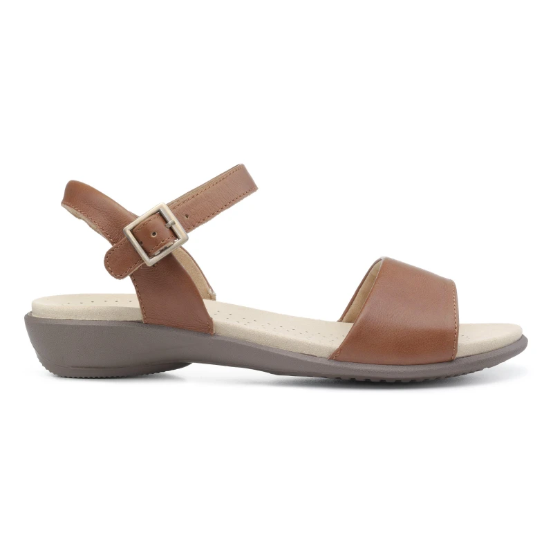 Image of Hotter Womens Wide Fit 'Tropic' Sandals in Tan Size: 3 Tan Female 3