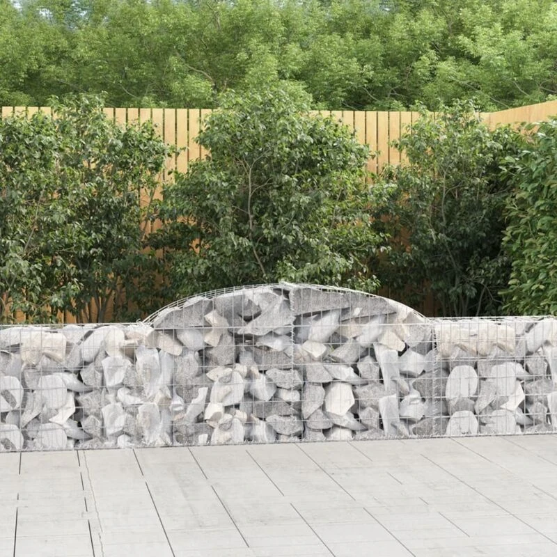 Image of VIDAXL Vidaxl - Arched Gabion Baskets 12 pcs 300x30x60/80cm Galvanised Iron 3146495