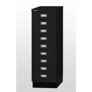 Image of Bisley 9 Drawer Metal Filing Cabinet - Black
