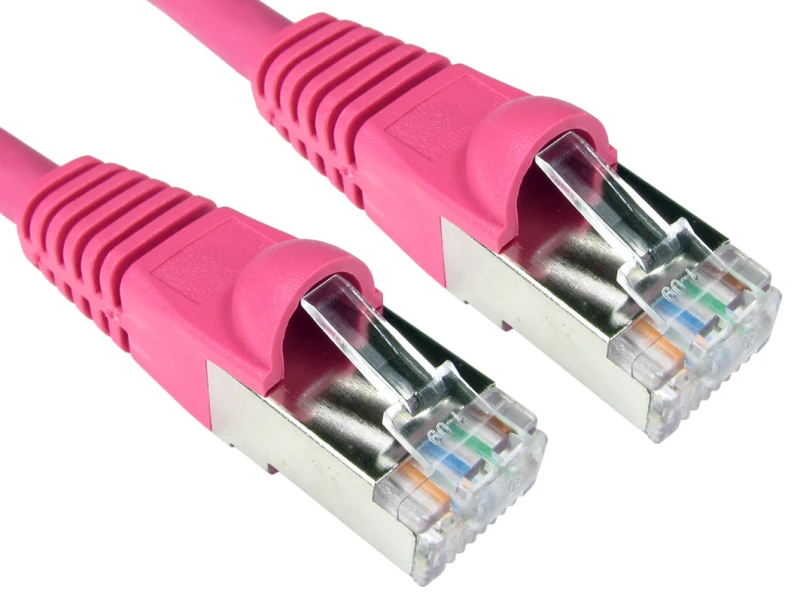 Image of Cables Direct Cat6a. 2m networking cable Pink S/FTP (S-STP)